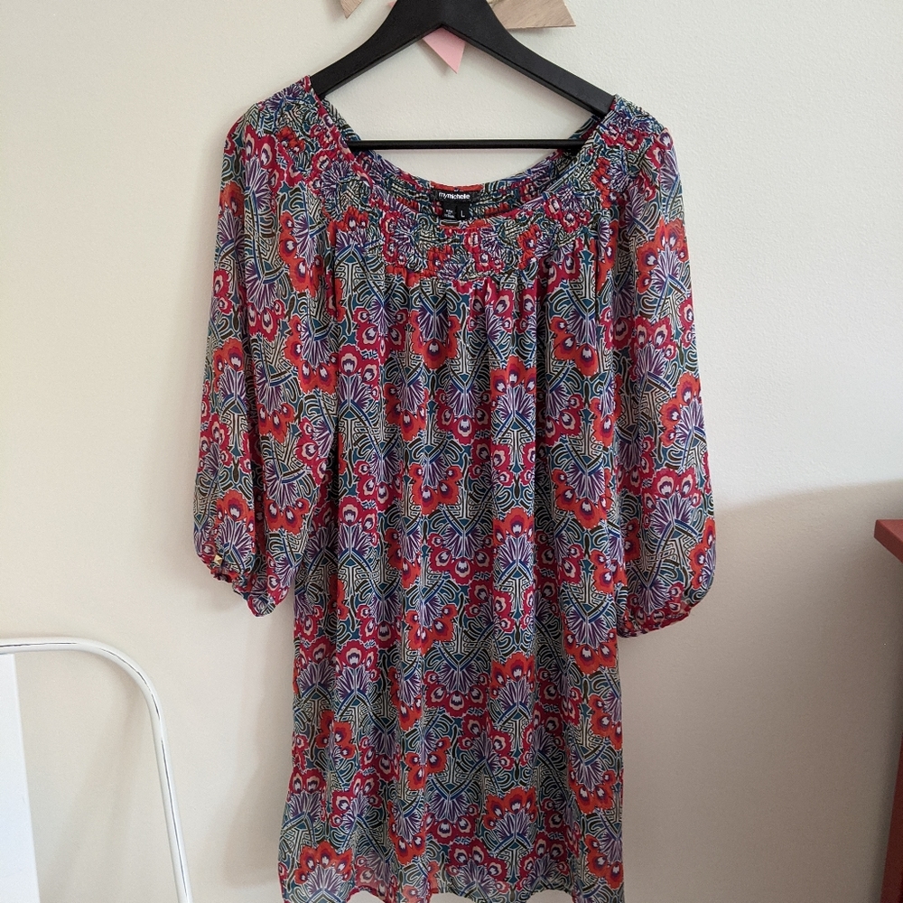 ✨ My Michelle Floral Sleeved Dress